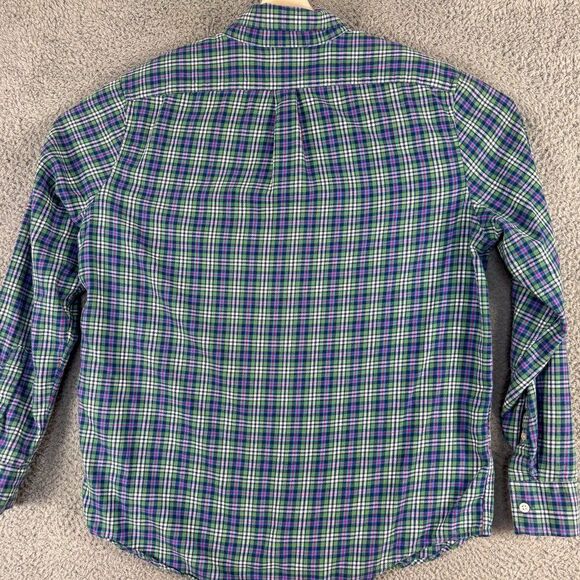 Vineyard Vines Shirt Mens Large Blue Plaid Slim Fit Whale Button Down Flannel - Picture 8 of 13